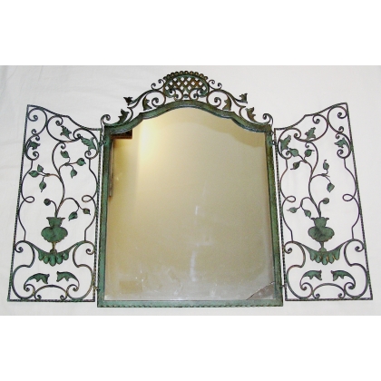 Miroir-portail en fer forgé sur  Moinat SA  - Antiquités décoration