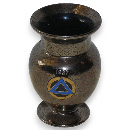  Vase en verre de Saint-Prex argenté, sur  Moinat SA  - Antiquités décoration