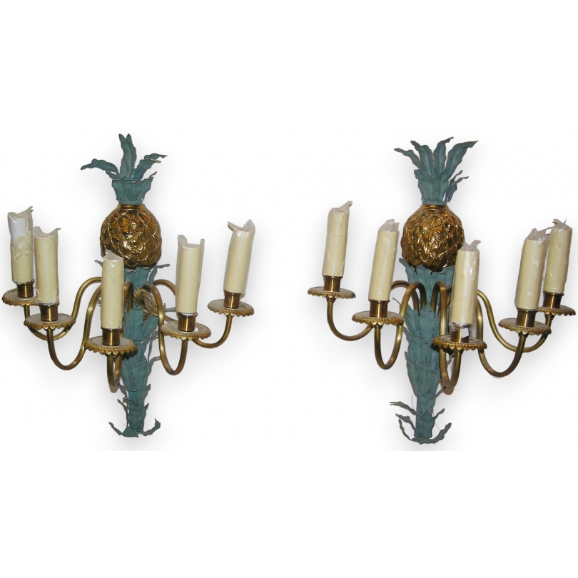 Pair of Baguès "Ananas" wall lights by Moinat SA – Antiques and home décor
