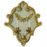 Two-light wall light in painted wood, from  Moinat SA  - Antiques and home décor