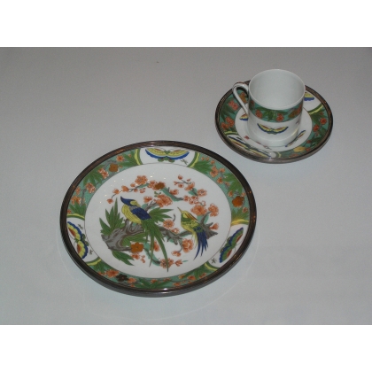 Cup, saucer and  soup plate by  Moinat SA  - Antiques and home décor