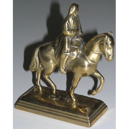 Statuette \"Napoléon à cheval\" en laiton