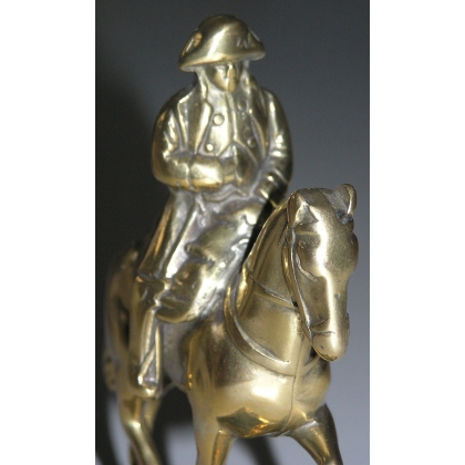 Statuette \"Napoléon à cheval\" en laiton