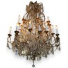 Gilded iron chandelier with crystals, 24 on  Moinat SA  - Antiques and home décor