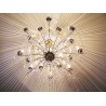 Gilded iron chandelier with crystals, 24 on  Moinat SA  - Antiques and home décor