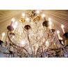 Gilded iron chandelier with crystals, 24 on  Moinat SA  - Antiques and home décor