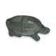 Petite tortue en bronze, patine verte