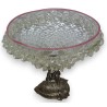 Coupe en verre de Murano sur pied en argent
