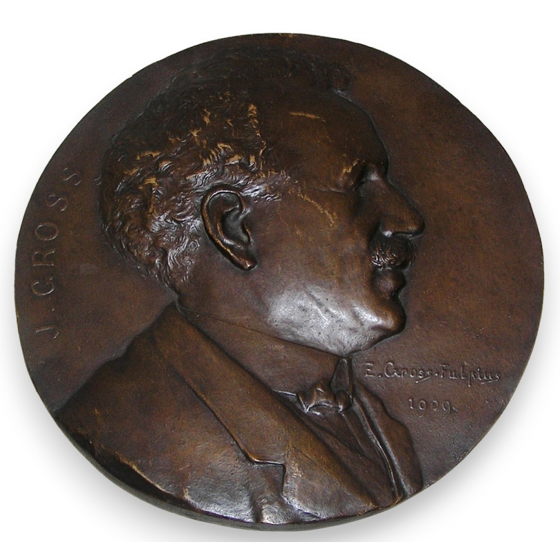 Médaille en bronze, Portrait de Mr. J. Gross