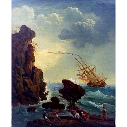 Painting "Shipwreck", gilt fra