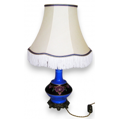  Lampe Napoléon III en porcelaine avec sur  Moinat SA  - Antiquités décoration