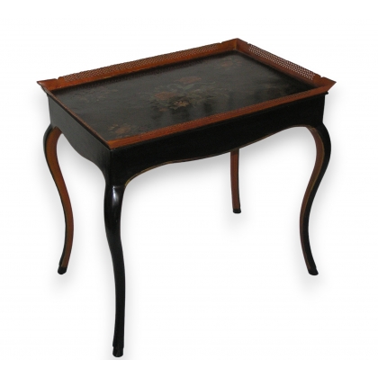  Table Louis XV  avec plateau tôle sur  Moinat SA  - Antiquités décoration