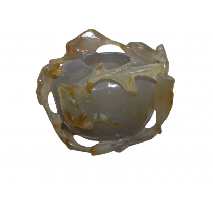 Hardstone candle holder, China, at Moinat SA – Antiques and home décor