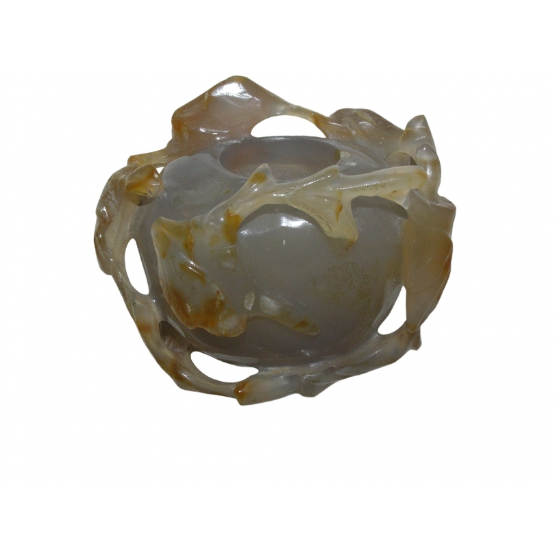 Hardstone candle holder, China, at Moinat SA – Antiques and home décor