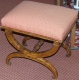 Tabouret Restauration a pied en X en frêne
