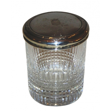 Verre de Baccarat, couvercle en argent