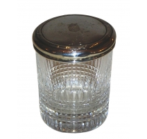 Verre de Baccarat, couvercle en argent