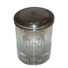Verre de Baccarat, couvercle en argent