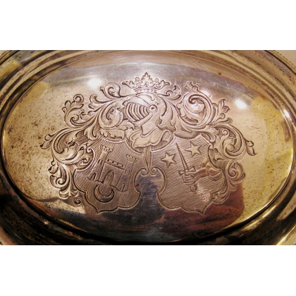  Boîte ovale couvercle en argent avec sur  Moinat SA  - Antiquités décoration