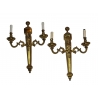 Paire d'appliques Louis XVI à 2 lumières