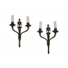 Paire d'appliques Louis XVI en bronze