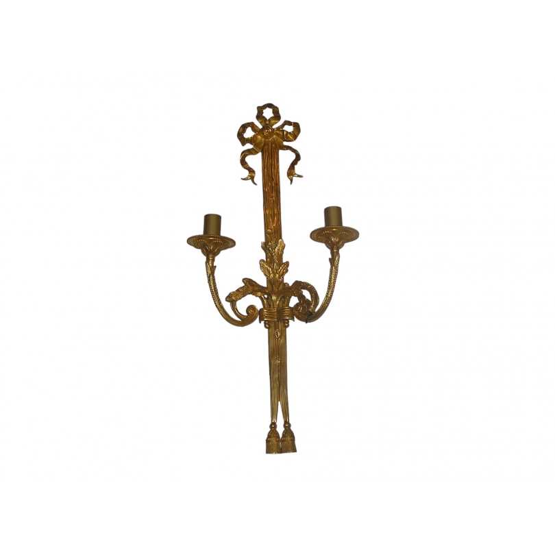 Louis XVI-style wall light, gilded bronze, by  Moinat SA  - Antiques and home décor