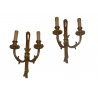 Paire d'appliques Louis XVI en bronze