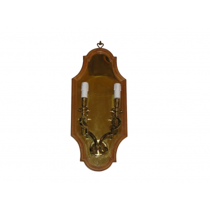  Applique en bois et laiton, 2 lumières sur  Moinat SA  - Antiquités décoration