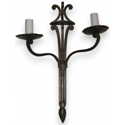 Bronze wall light with 2 bulbs from Moinat SA – Antiques and home décor