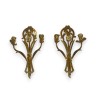 Pair of gilded bronze wall lights, decorated by  Moinat SA  - Antiques and home décor