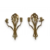 Paire d'appliques en bronze doré