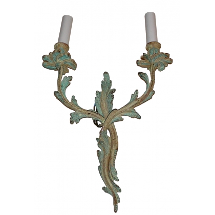  Applique Louis XV en bronze peinte sur  Moinat SA  - Antiquités décoration