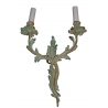 Applique Louis XV en bronze peinte