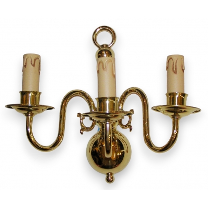 Dutch brass wall light, 3 available at Moinat SA – Antiques and home décor