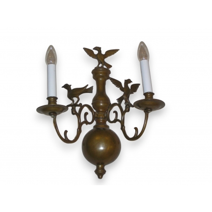 Dutch brass wall light, set of 2, from Moinat SA – Antiques and home décor