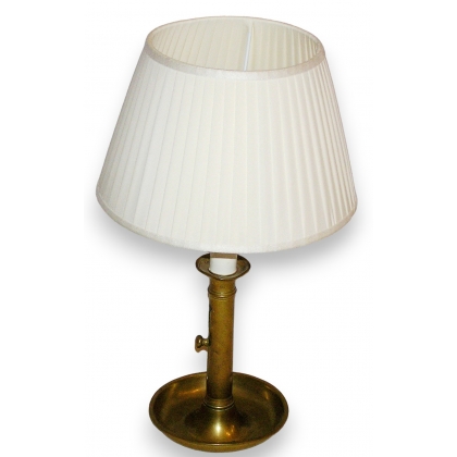  Lampe bougeoir laiton avec abat-jour sur  Moinat SA  - Antiquités décoration