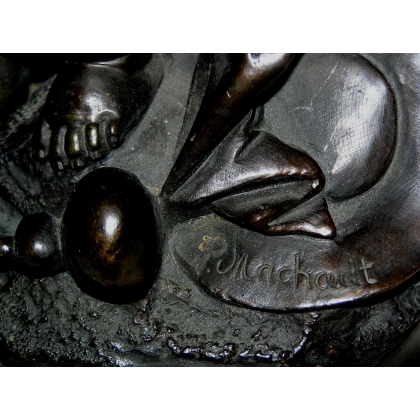 Bronzegruppe „2 Putti“, signiert MACHAULT auf Moinat SA – Antiquitäten und Dekoration