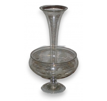 Coupe en verre gravé