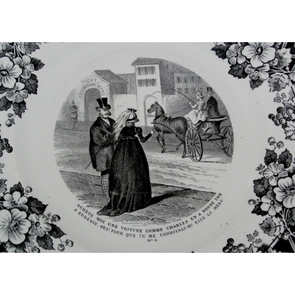 Série de 5 assiettes en faïence