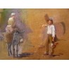 Paintings | Oil on wood, study from the Geneva School, Moinat SA  – Antiques and home décor