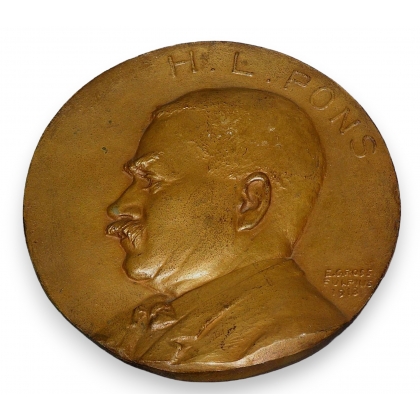 Médaille en bronze \"portrait de H.L. Pons\"