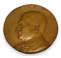 Médaille en bronze "portrait de H.L. Pons"