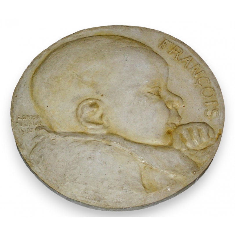 Plâtre rond de \"François\" par Elisabeth