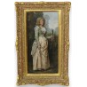 Paintings | Oil on cardboard, ‘Bergère’, signed RAILLET Moinat SA  – Antiques and home décor