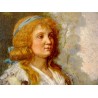Paintings | Oil on cardboard, ‘Bergère’, signed RAILLET Moinat SA  – Antiques and home décor