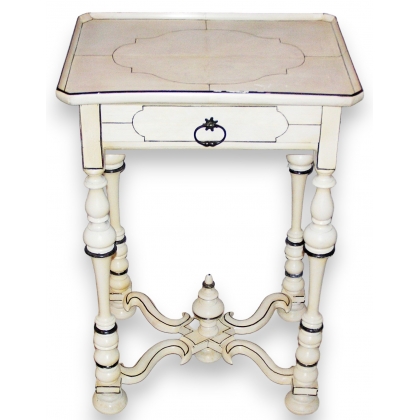  Table Louis XIII à 1 tiroir, laquée sur  Moinat SA  - Antiquités décoration
