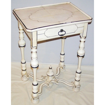  Table Louis XIII à 1 tiroir, laquée sur  Moinat SA  - Antiquités décoration