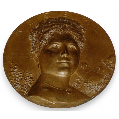 Bronze rond portrait de RESERL