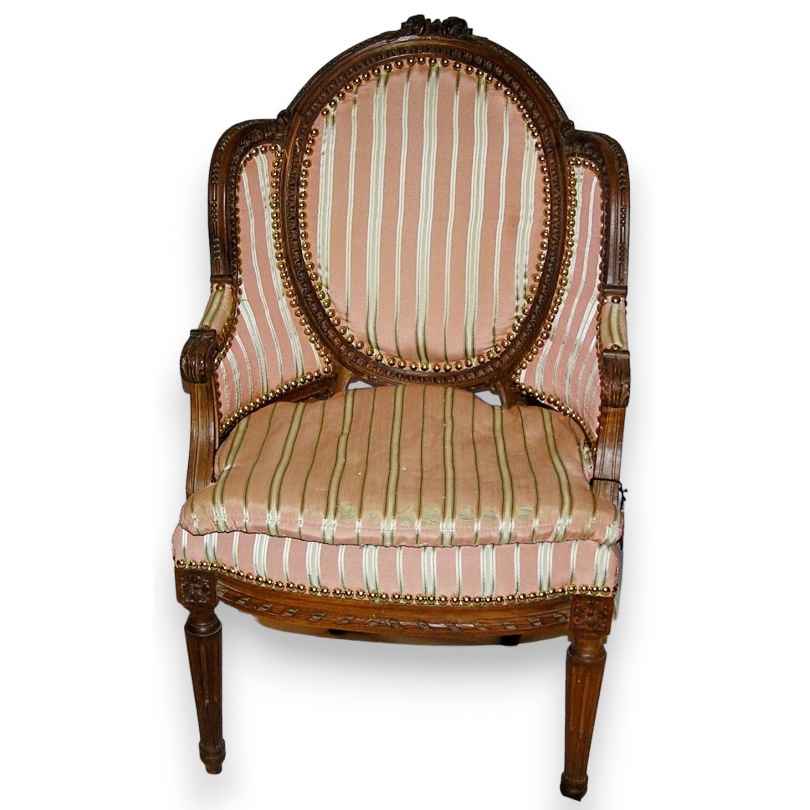 Bergère pour enfant style Louis XVI