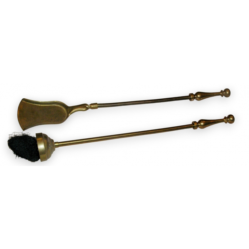 Outils de cheminée (pelle et brosse)